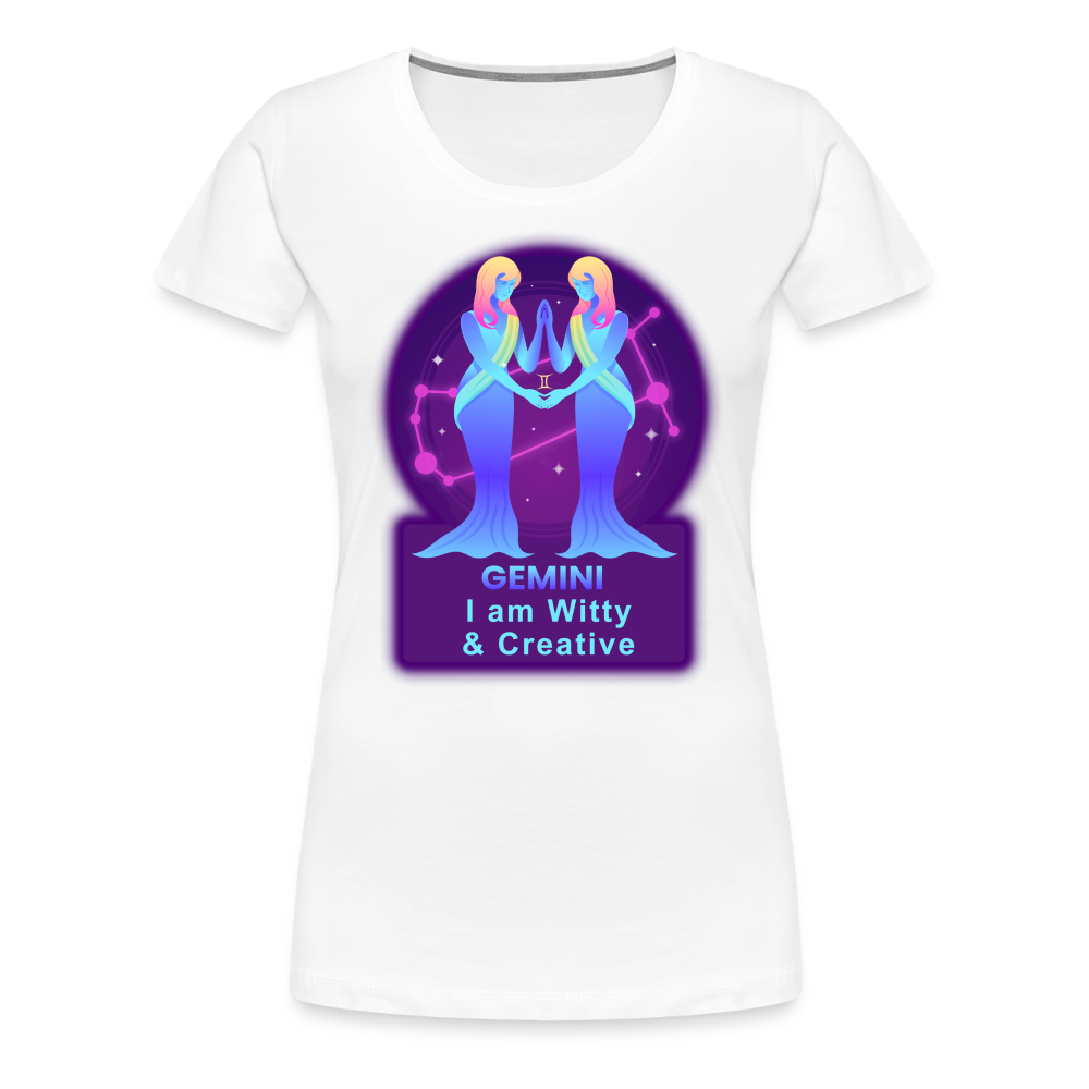 Women’s Neon Gemini Premium T-Shirt - white