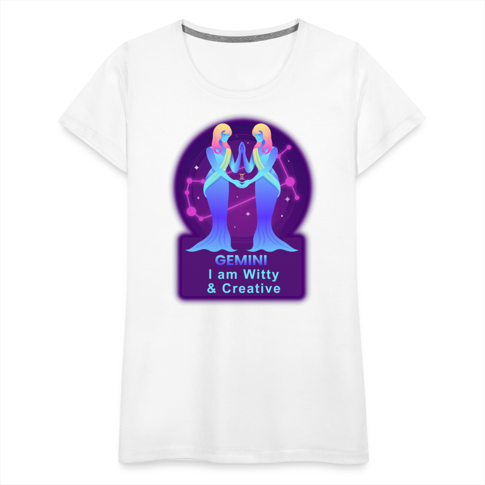 Women’s Neon Gemini Premium T-Shirt - white