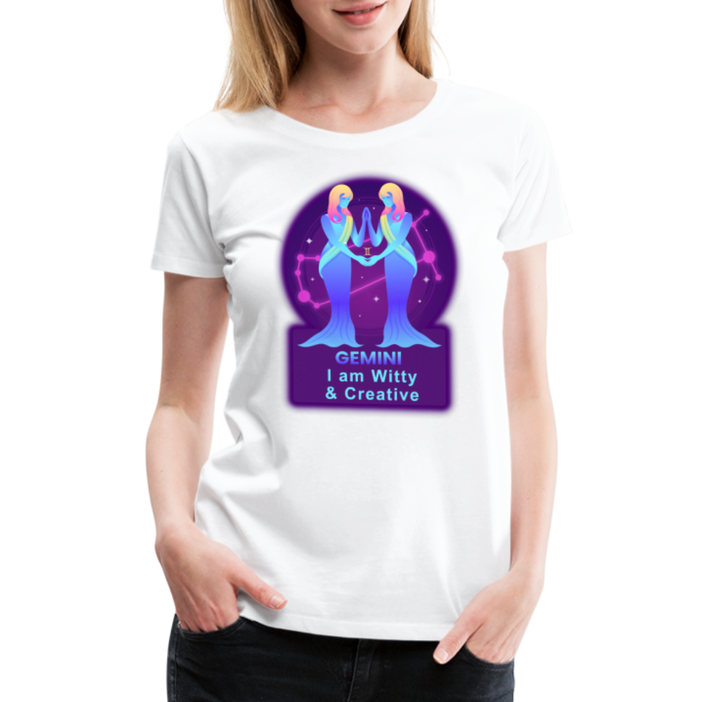 Women’s Neon Gemini Premium T-Shirt - white