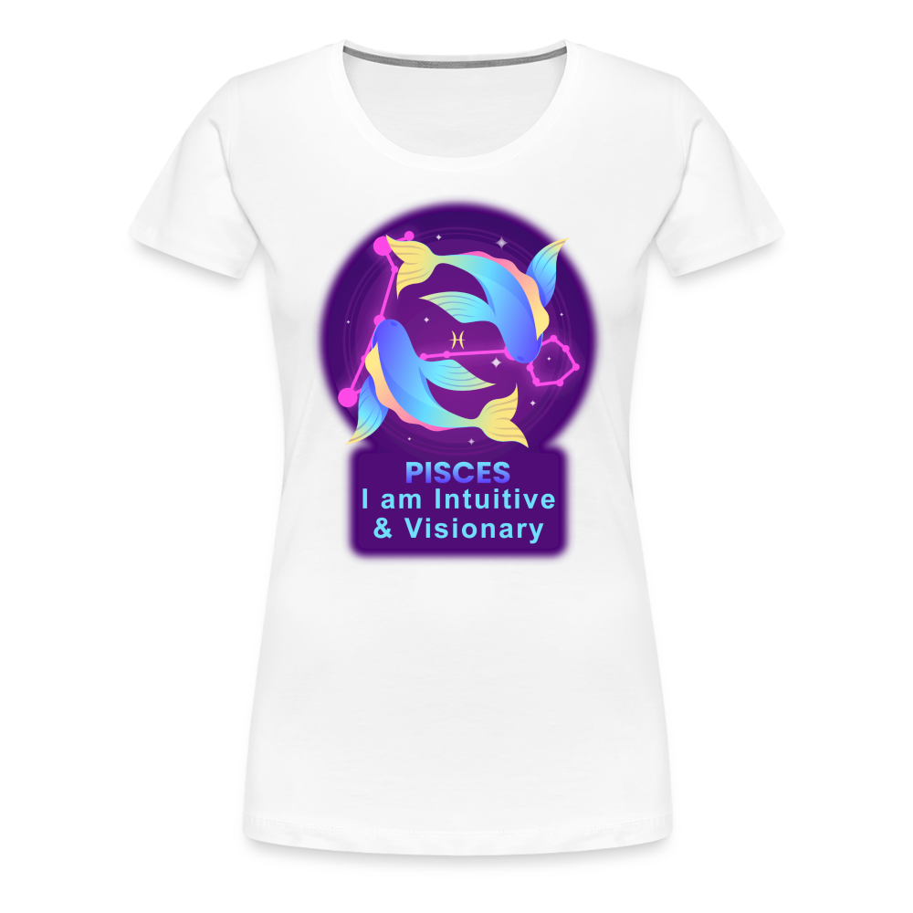 Women’s Neon Pisces Premium T-Shirt - white