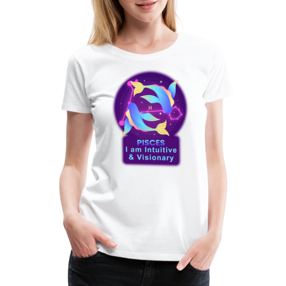 Women’s Neon Pisces Premium T-Shirt - white