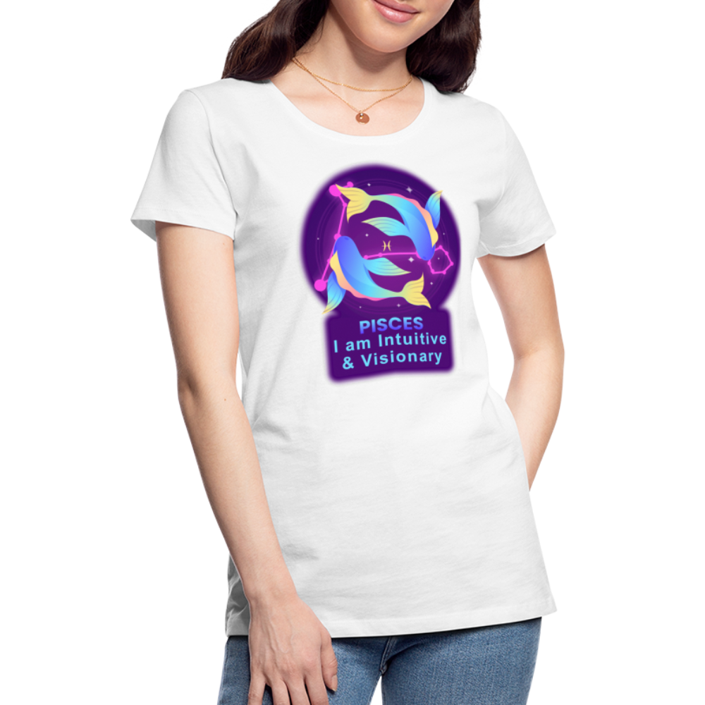 Women’s Neon Pisces Premium T-Shirt - white