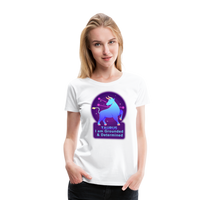 Thumbnail for Women’s Neon Taurus Premium T-Shirt - white