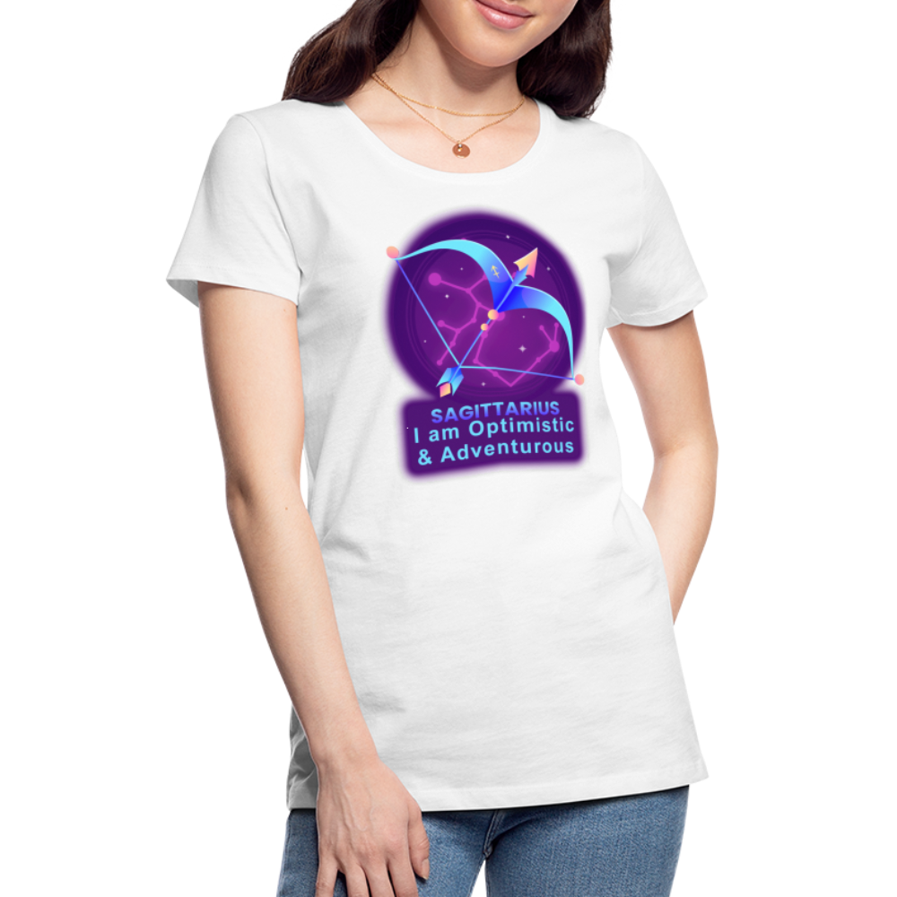 Women’s Neon Sagittarius Premium T-Shirt - white
