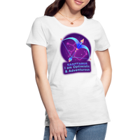 Thumbnail for Women’s Neon Sagittarius Premium T-Shirt - white