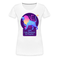 Thumbnail for Women’s Neon Leo Premium T-Shirt - white