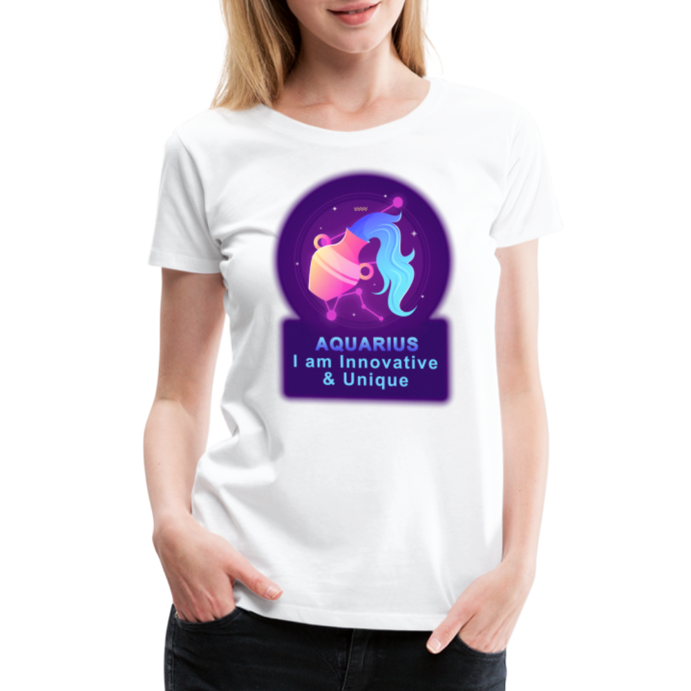 Women’s Neon Aquarius Premium T-Shirt - white