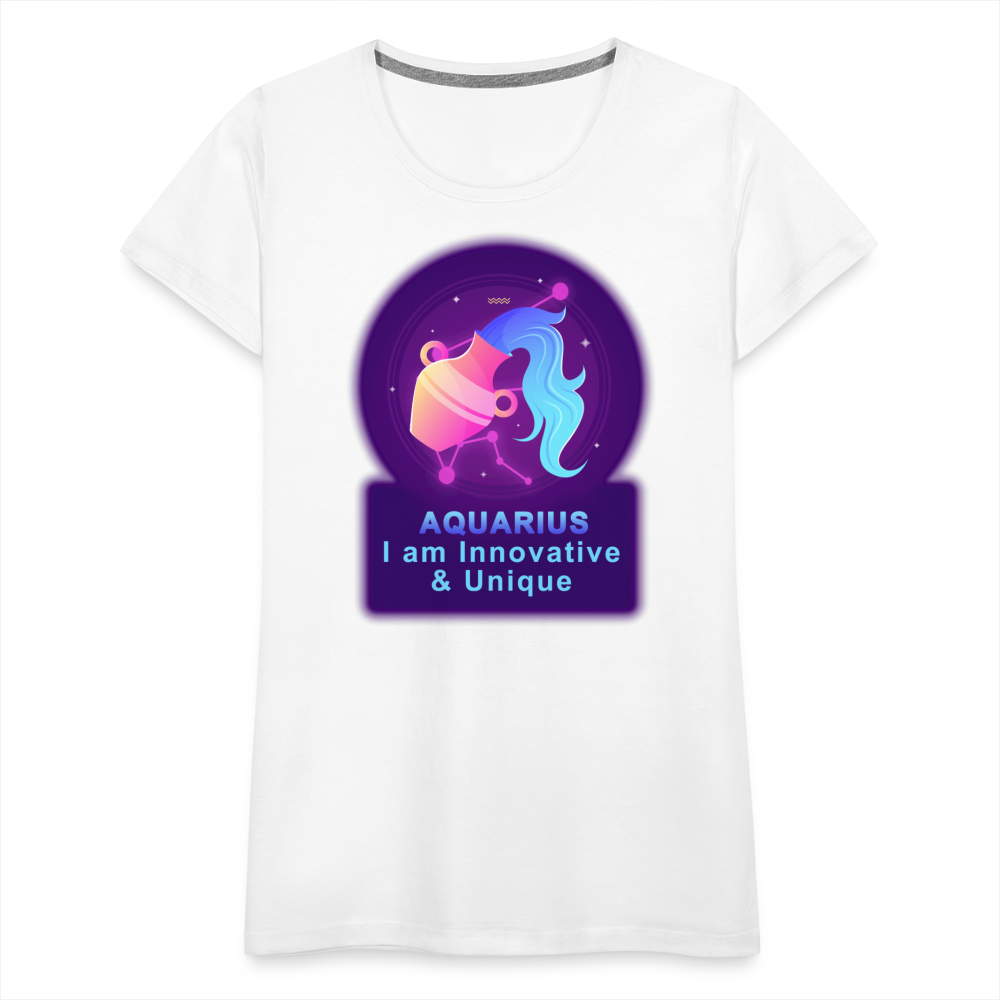 Women’s Neon Aquarius Premium T-Shirt - white