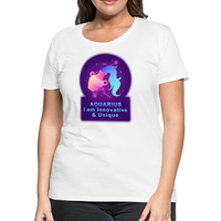 Thumbnail for Women’s Neon Aquarius Premium T-Shirt - white