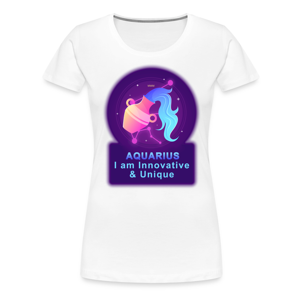 Women’s Neon Aquarius Premium T-Shirt - white