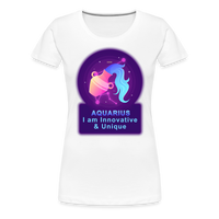 Thumbnail for Women’s Neon Aquarius Premium T-Shirt - white