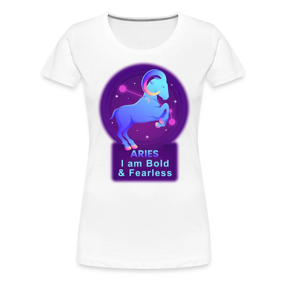 Women’s Neon Aries Premium T-Shirt - white