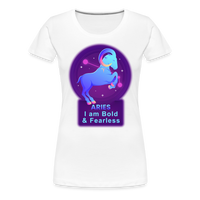 Thumbnail for Women’s Neon Aries Premium T-Shirt - white