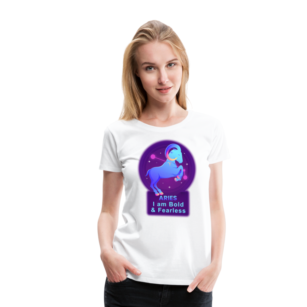 Women’s Neon Aries Premium T-Shirt - white