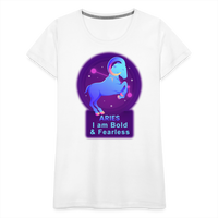 Thumbnail for Women’s Neon Aries Premium T-Shirt - white