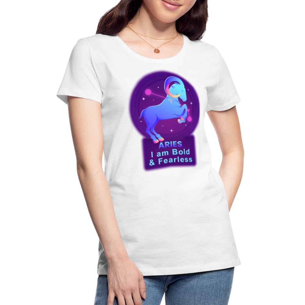 Women’s Neon Aries Premium T-Shirt - white