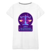 Thumbnail for Women’s Neon Libra Premium T-Shirt - white