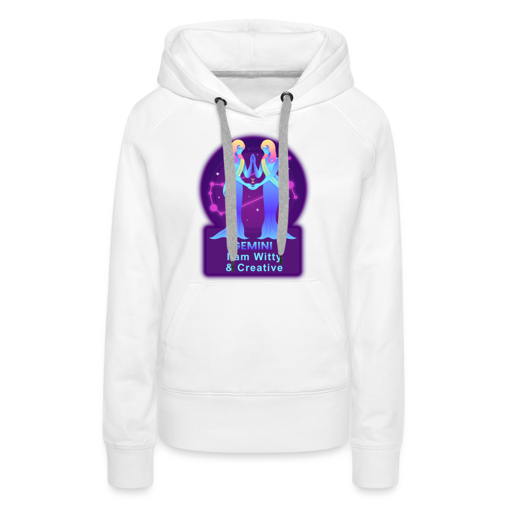 Women’s Neon Gemini Premium Hoodie - white