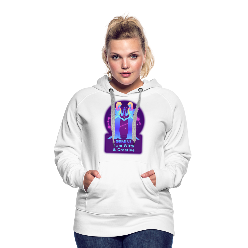 Women’s Neon Gemini Premium Hoodie - white