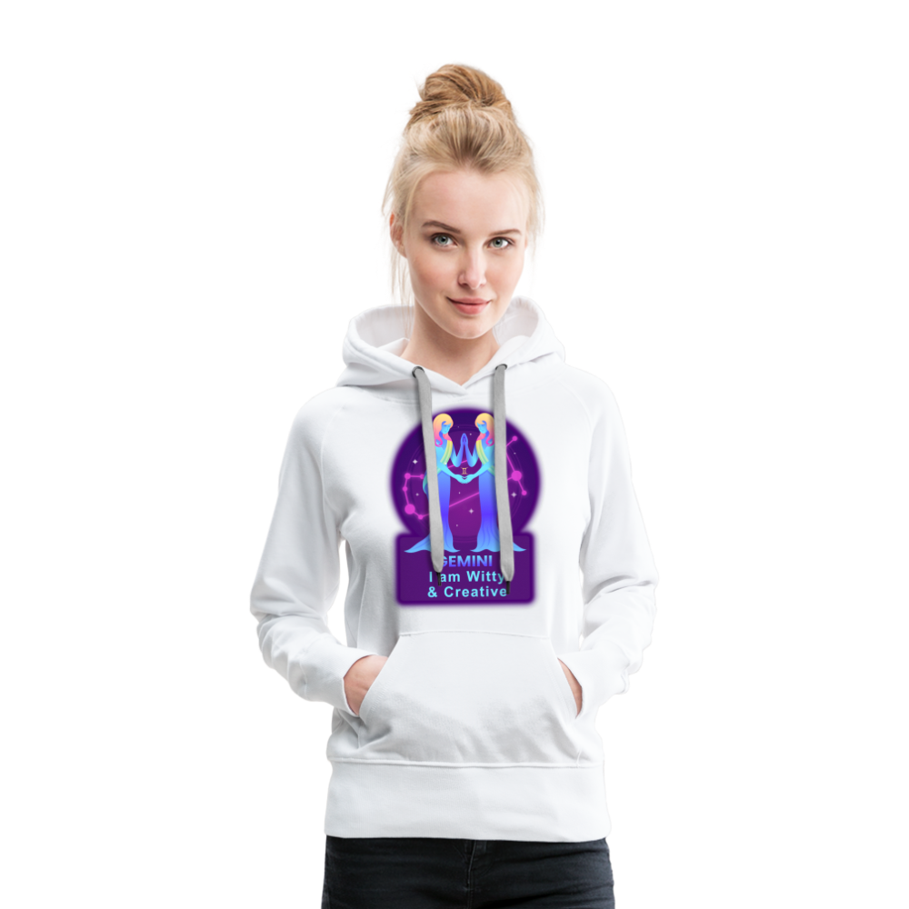 Women’s Neon Gemini Premium Hoodie - white