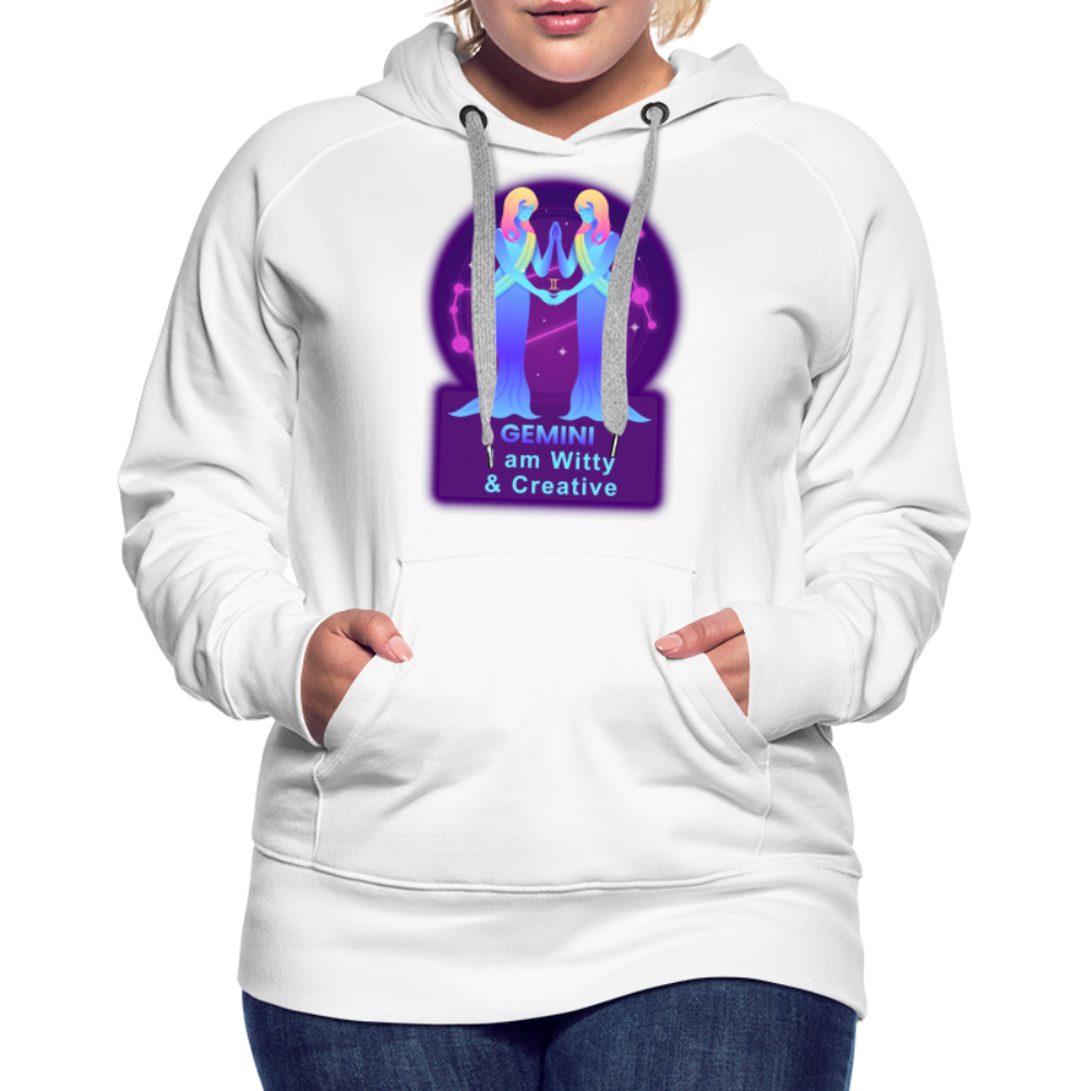 Women’s Neon Gemini Premium Hoodie - white