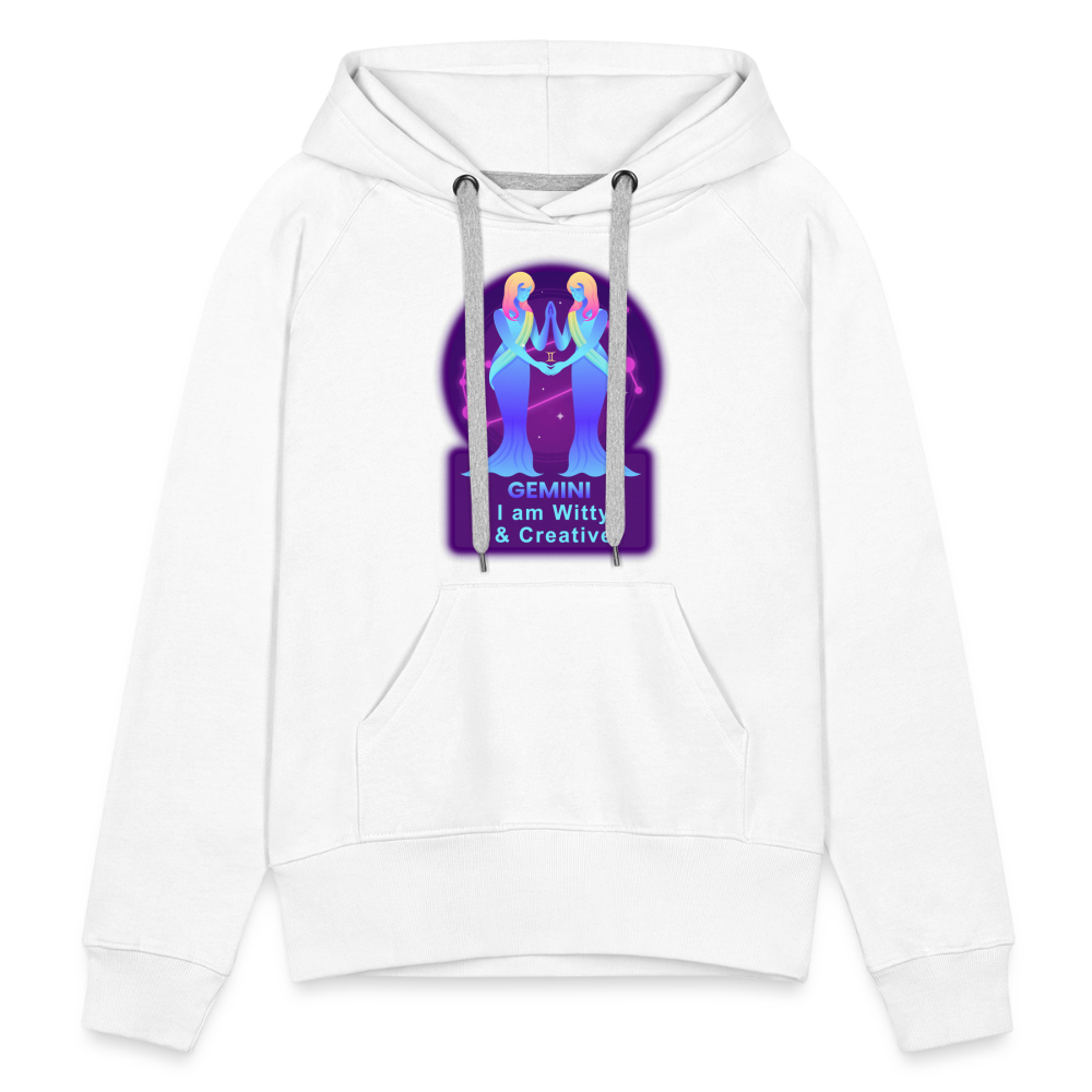 Women’s Neon Gemini Premium Hoodie - white