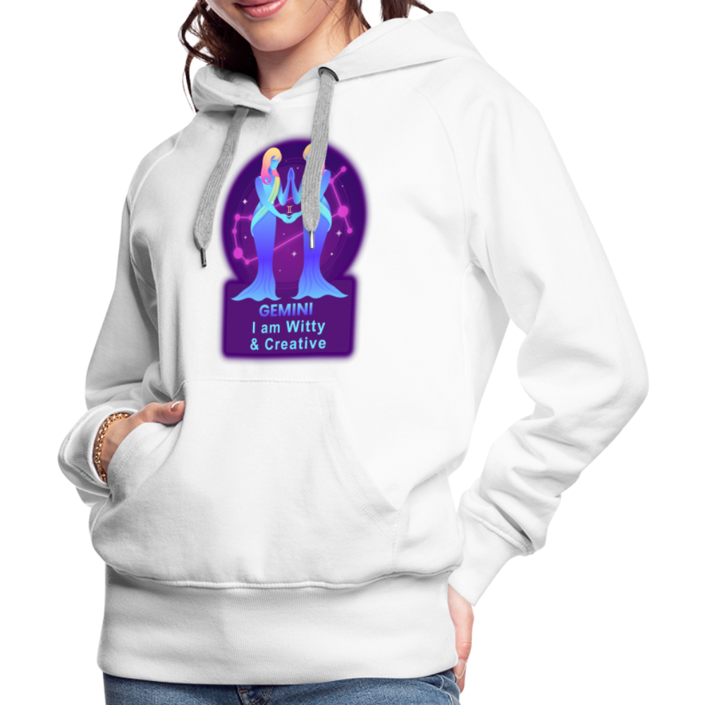 Women’s Neon Gemini Premium Hoodie - white