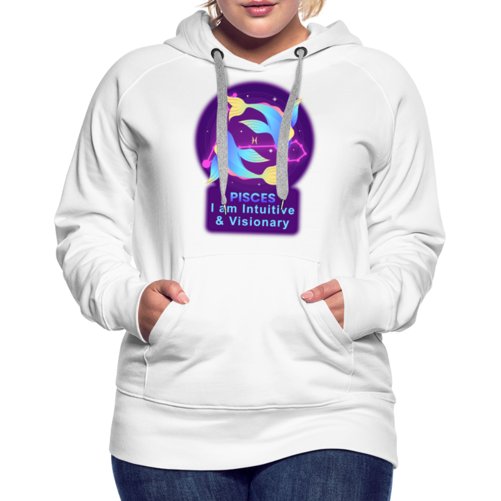 Women’s Neon Pisces Premium Hoodie - white