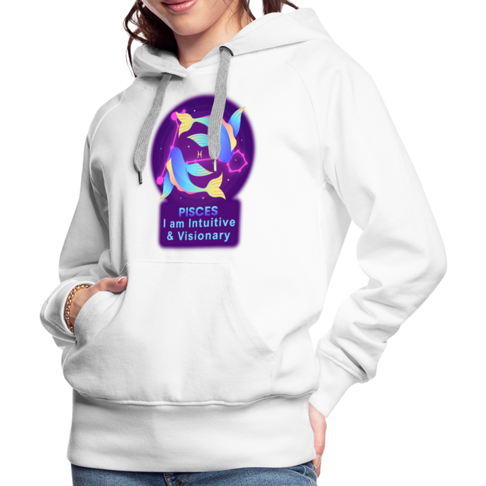 Women’s Neon Pisces Premium Hoodie - white