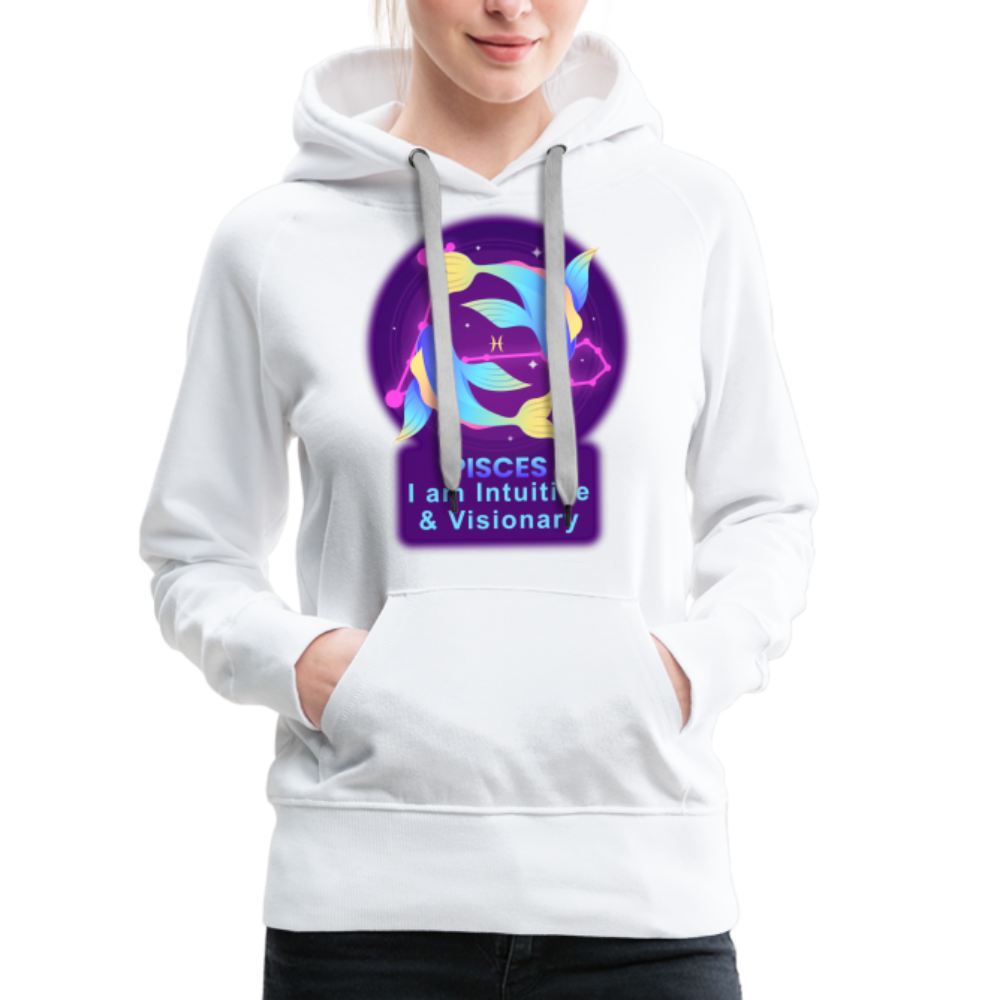 Women’s Neon Pisces Premium Hoodie - white