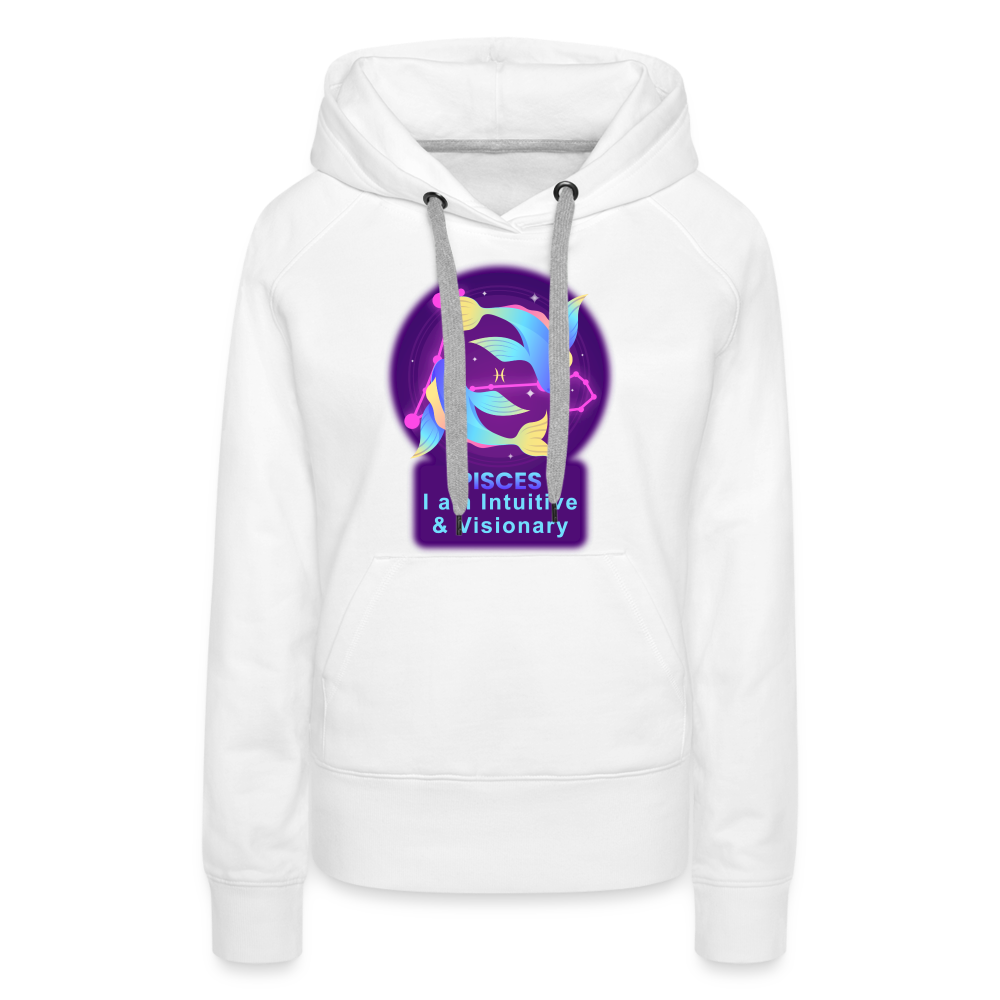 Women’s Neon Pisces Premium Hoodie - white