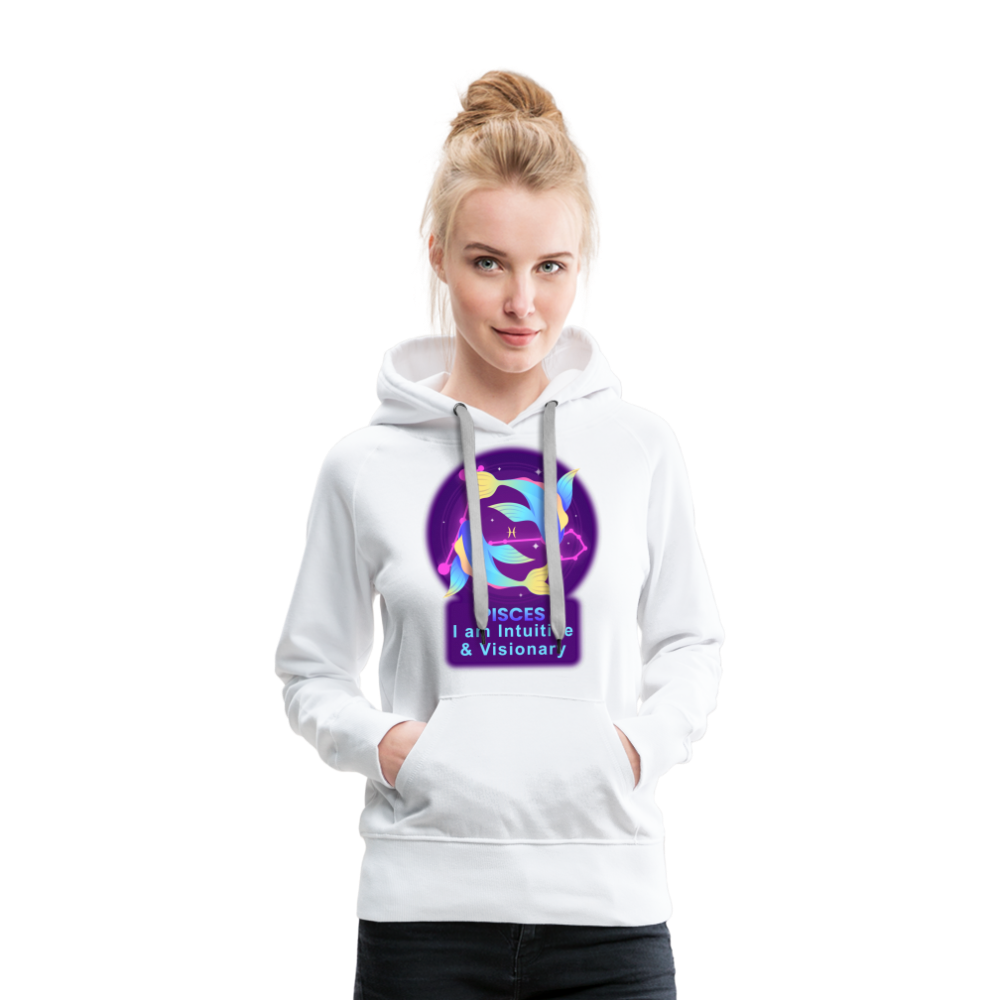 Women’s Neon Pisces Premium Hoodie - white