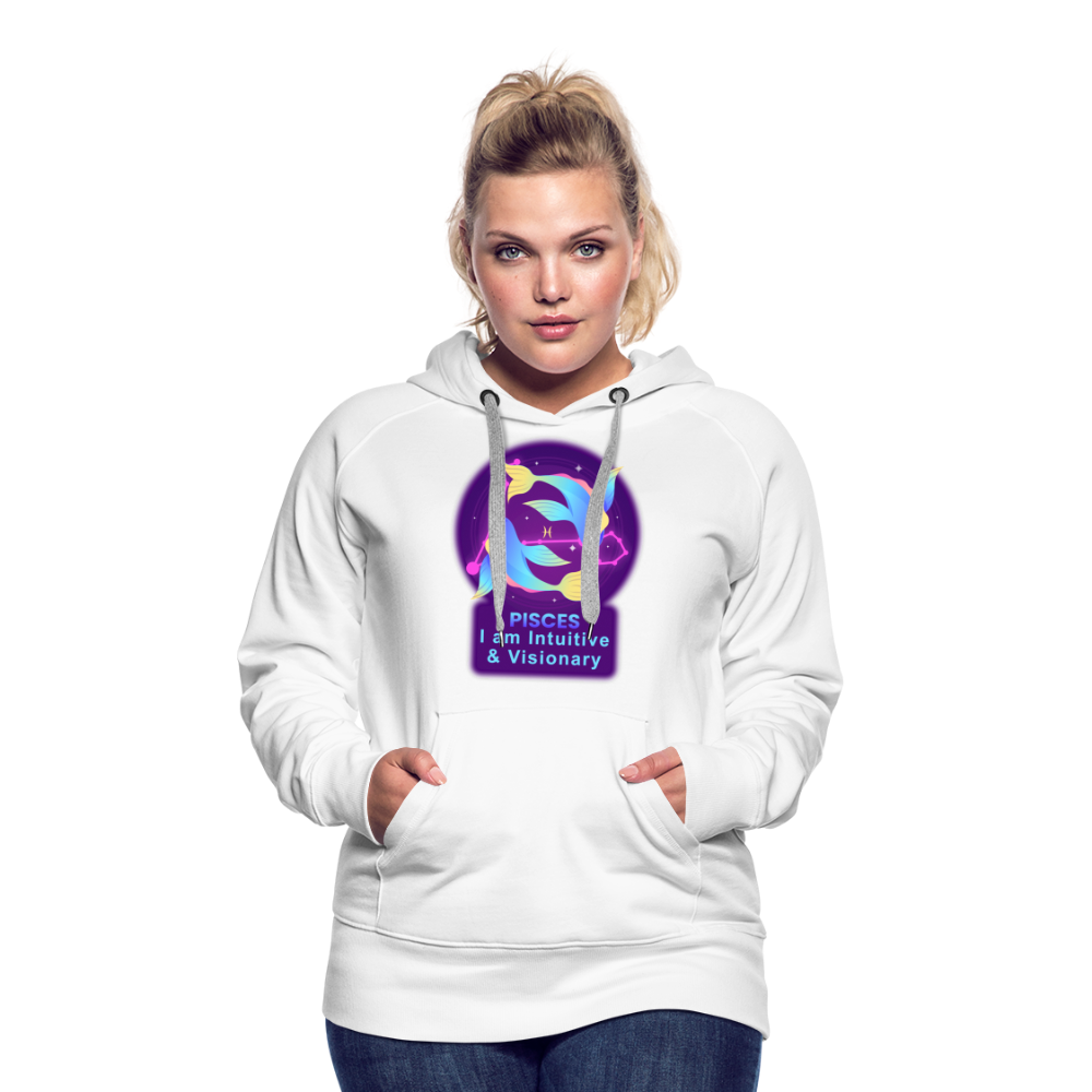 Women’s Neon Pisces Premium Hoodie - white