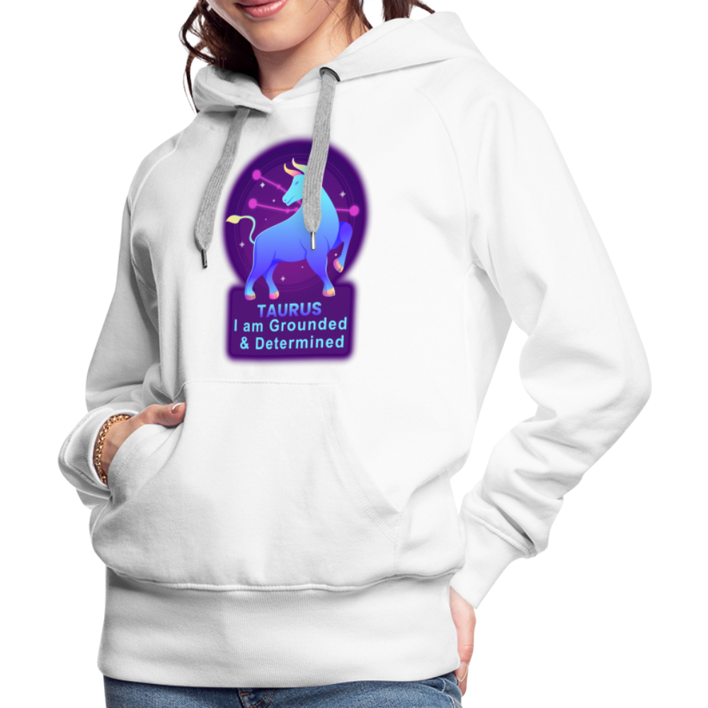 Women’s Neon Taurus Premium Hoodie - white