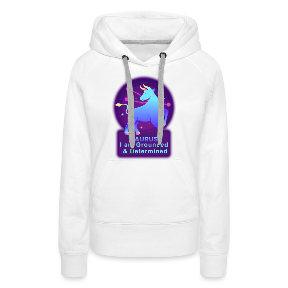 Women’s Neon Taurus Premium Hoodie - white