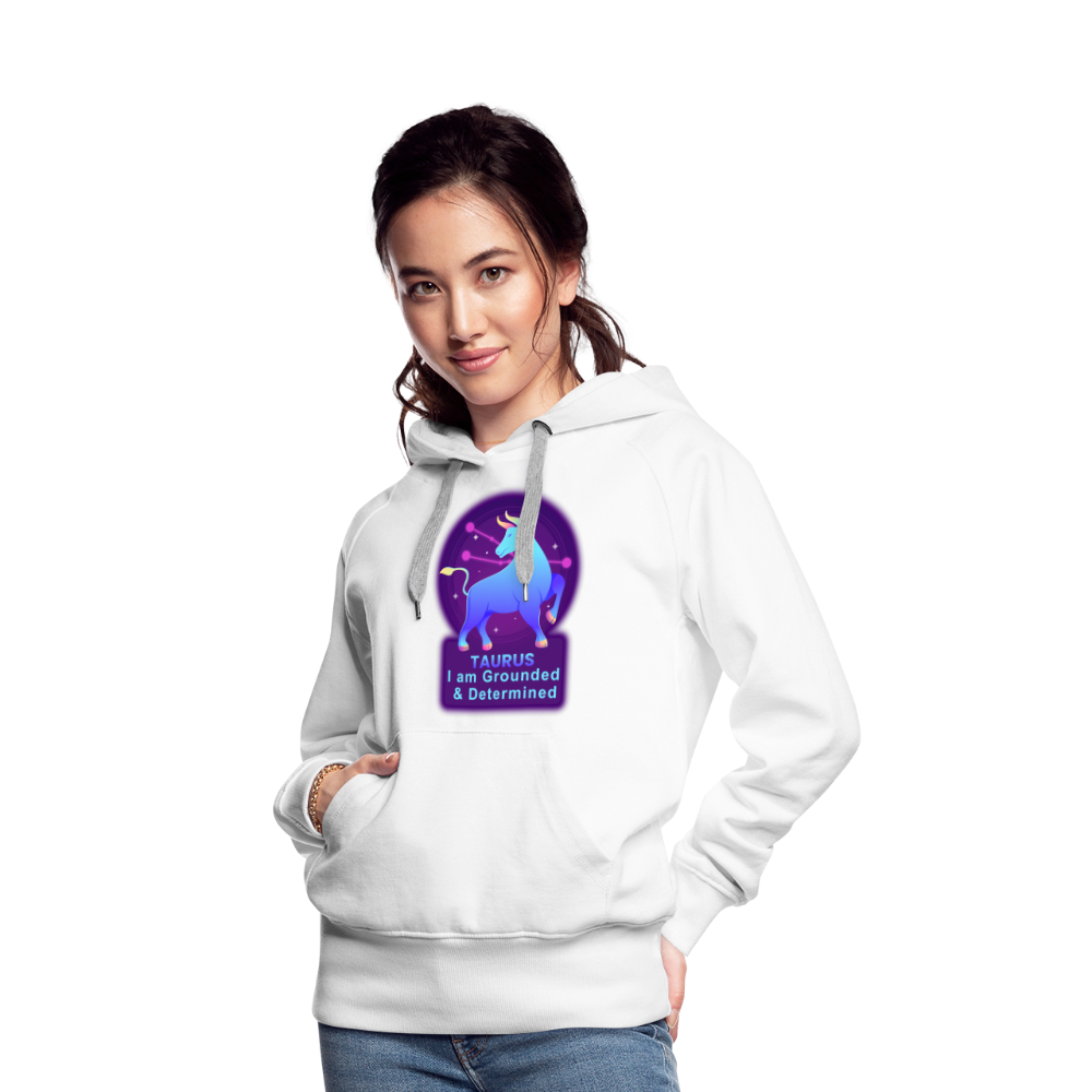 Women’s Neon Taurus Premium Hoodie - white