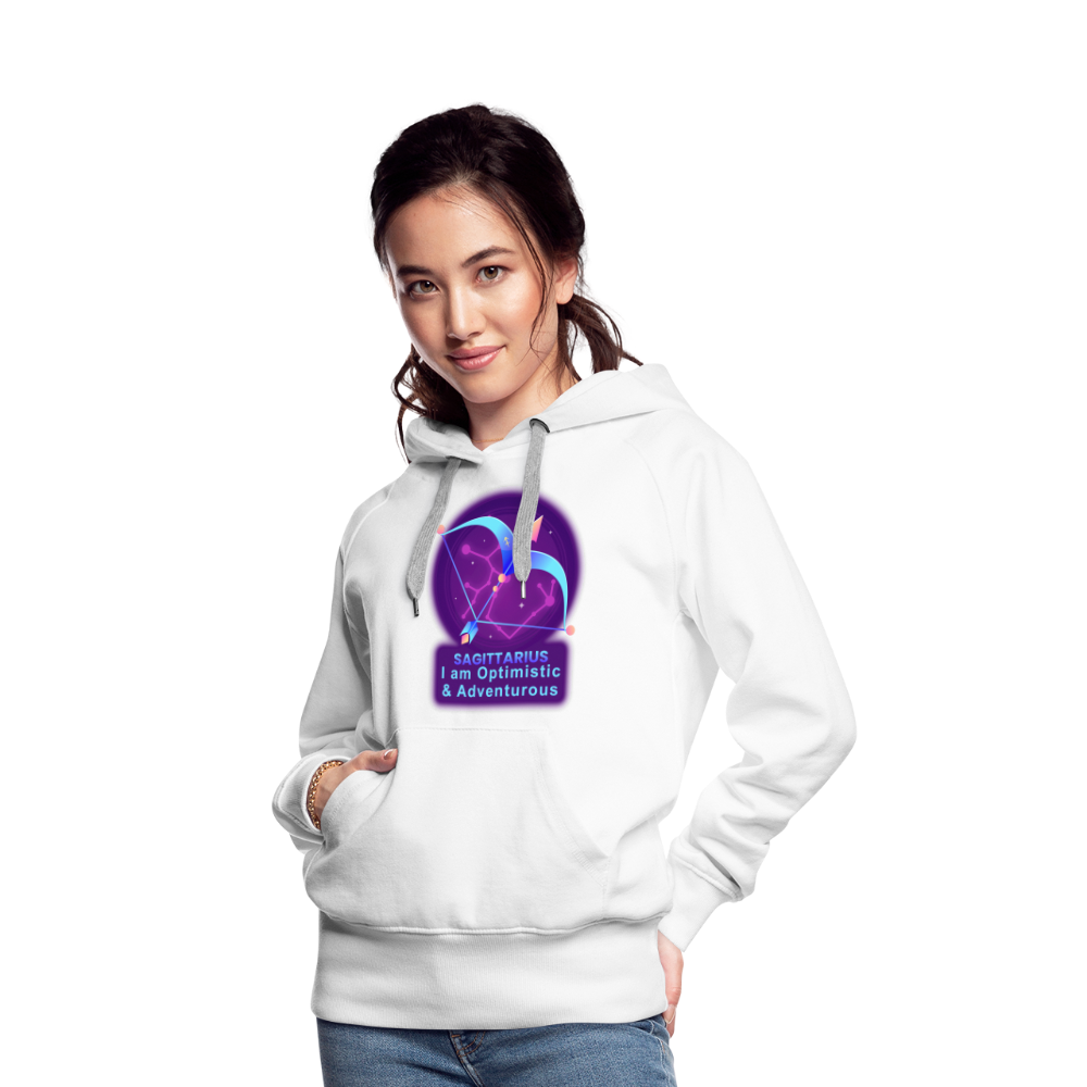 Women’s Neon Sagittarius Premium Hoodie - white