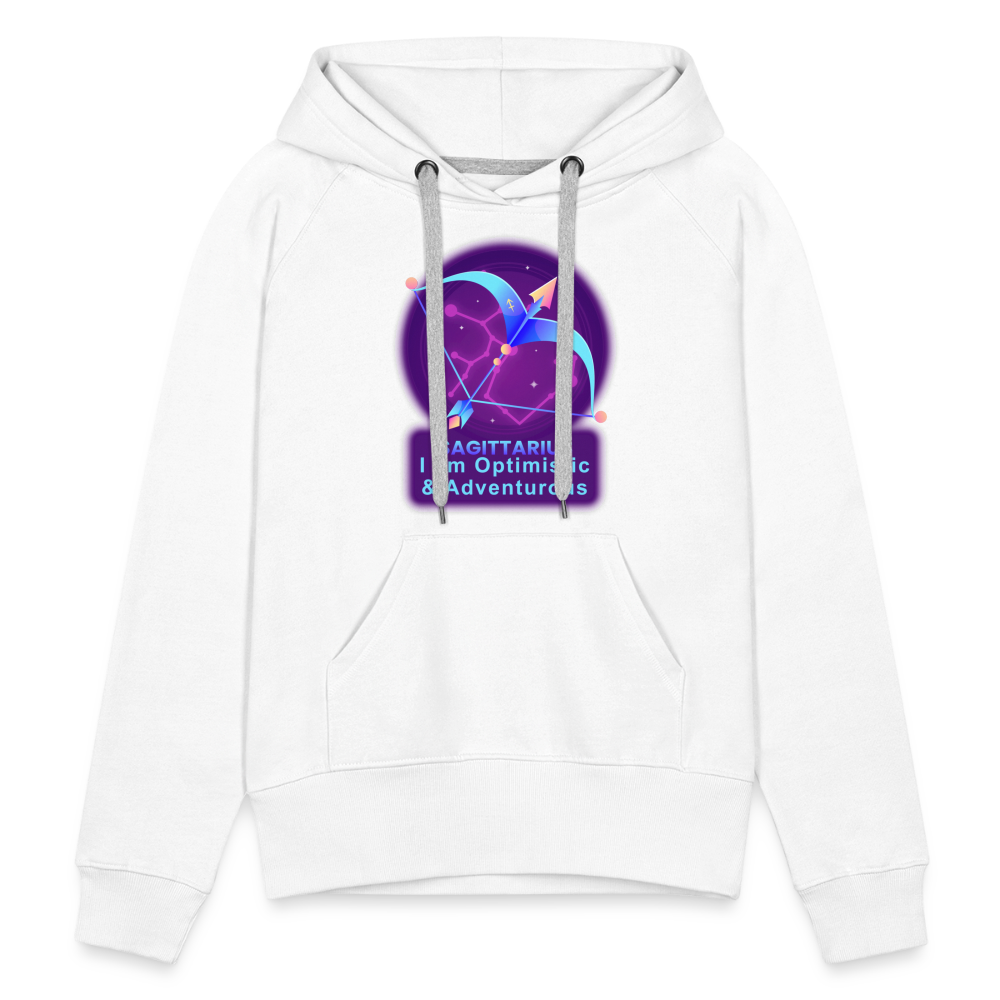 Women’s Neon Sagittarius Premium Hoodie - white