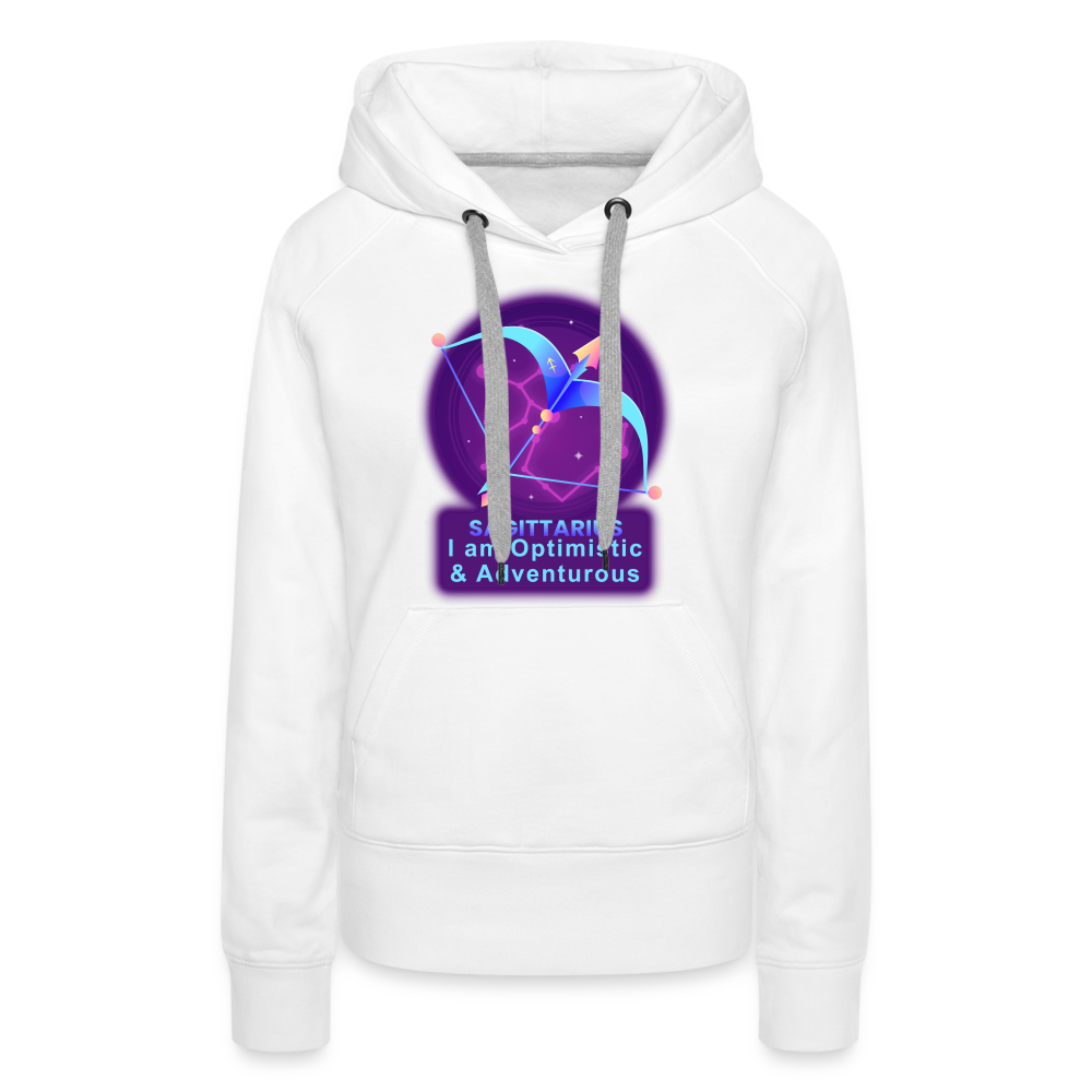 Women’s Neon Sagittarius Premium Hoodie - white