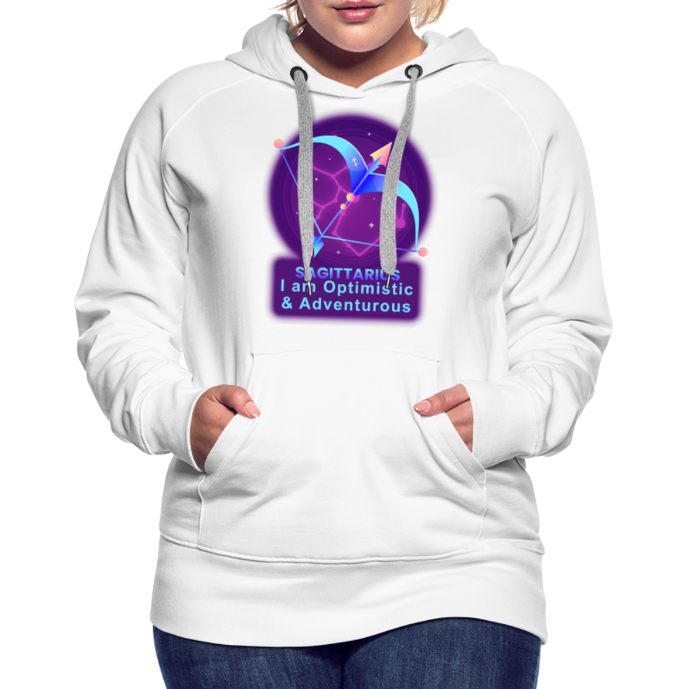 Women’s Neon Sagittarius Premium Hoodie - white