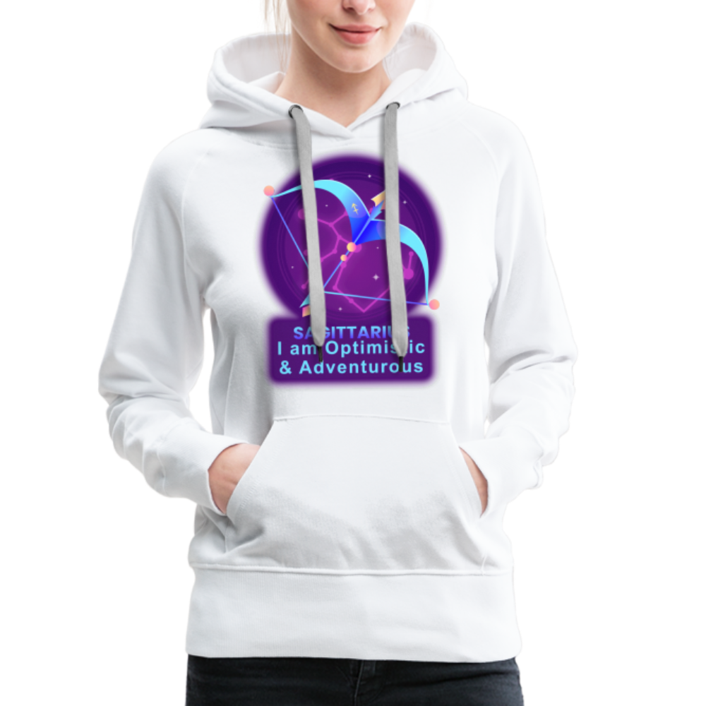 Women’s Neon Sagittarius Premium Hoodie - white