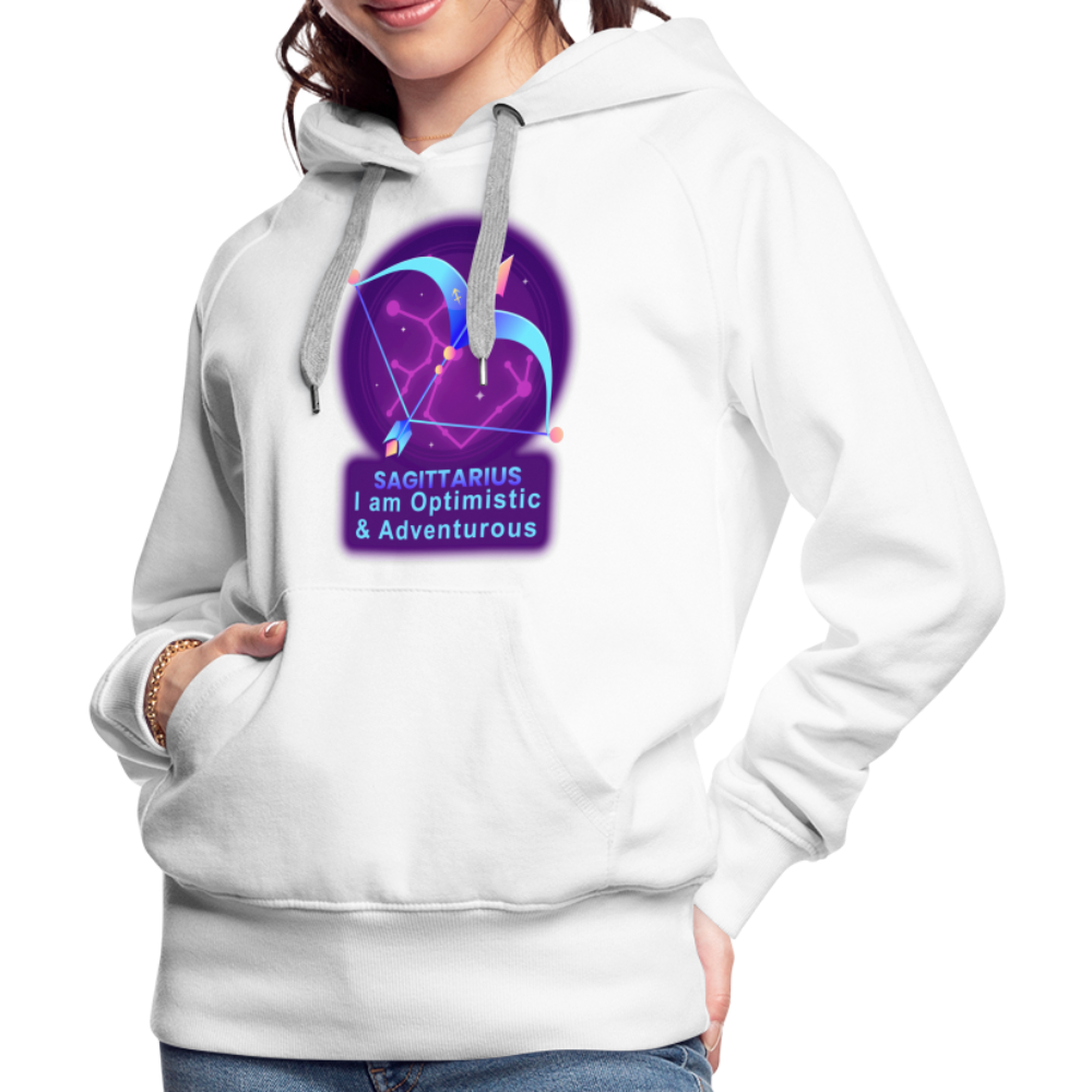 Women’s Neon Sagittarius Premium Hoodie - white