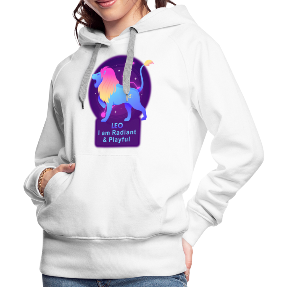 Women’s Neon Leo Premium Hoodie - white