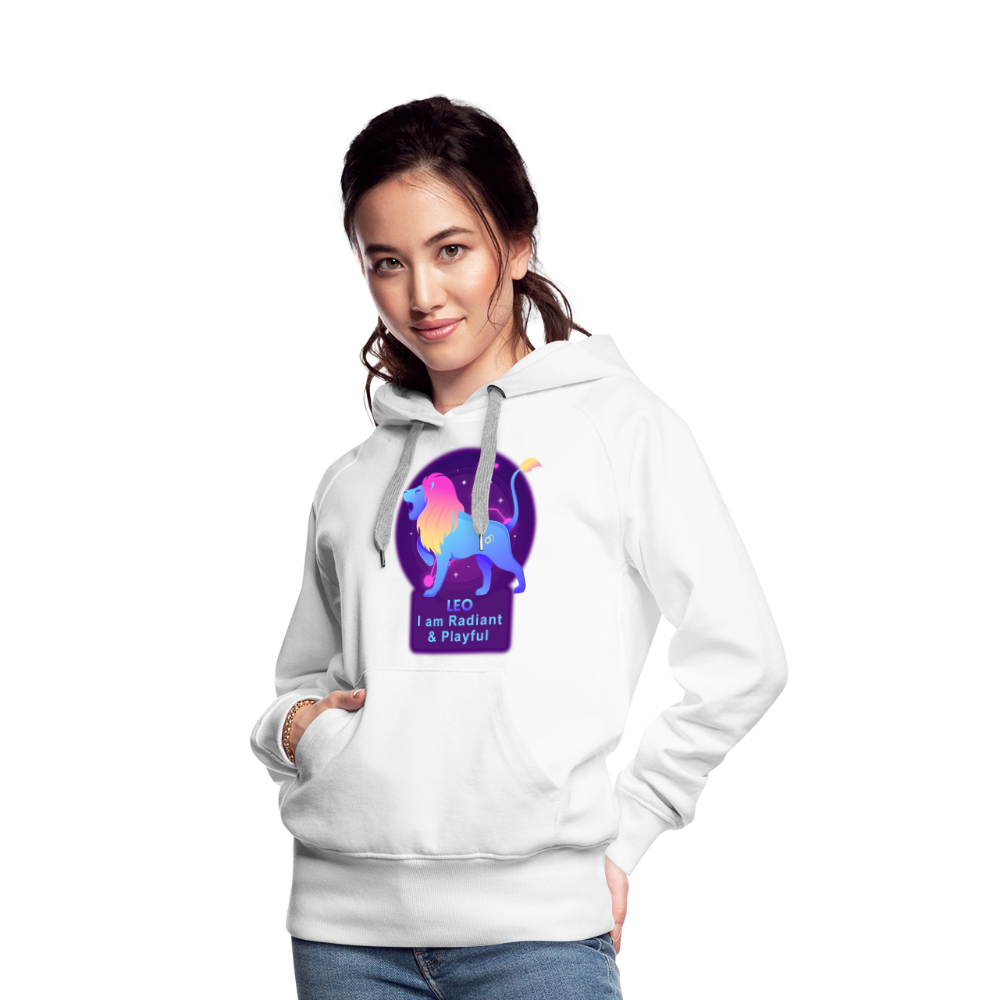 Women’s Neon Leo Premium Hoodie - white