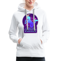 Thumbnail for Women’s Neon Capricorn Premium Hoodie - white