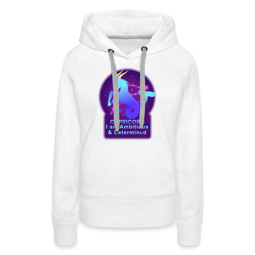 Women’s Neon Capricorn Premium Hoodie - white