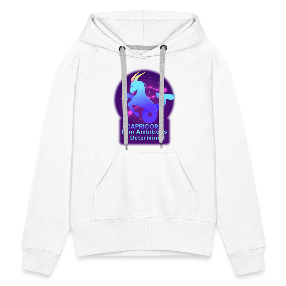 Women’s Neon Capricorn Premium Hoodie - white