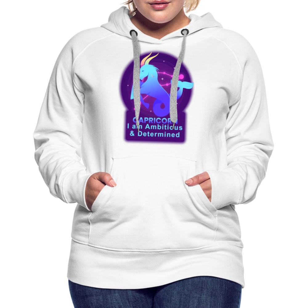 Women’s Neon Capricorn Premium Hoodie - white