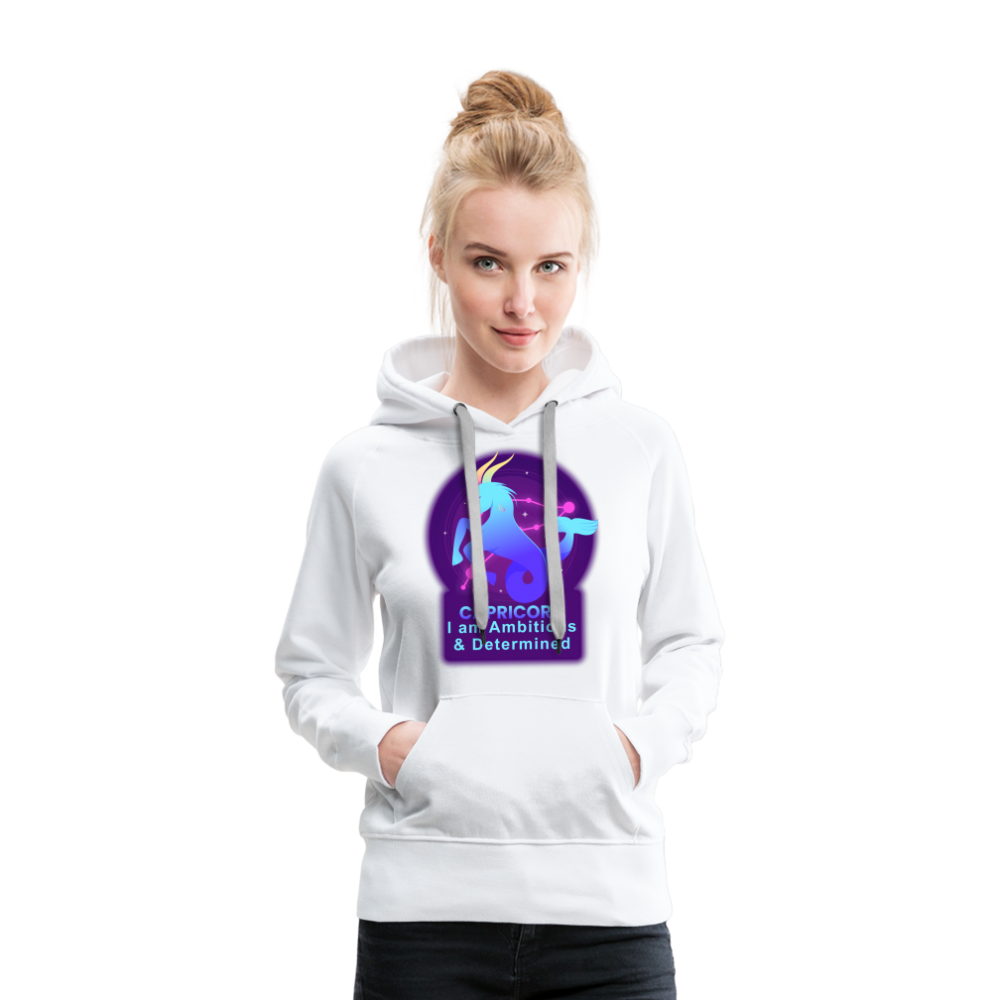 Women’s Neon Capricorn Premium Hoodie - white