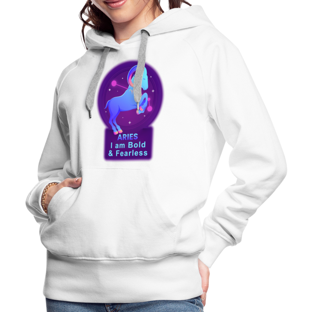 Women’s Neon Aries Premium Hoodie - white